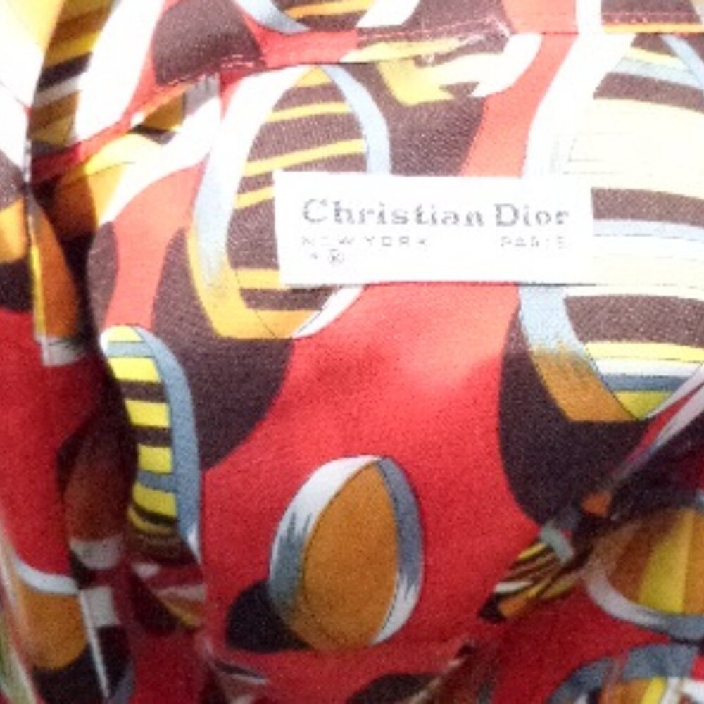 To Die For Vintage Christian Dior Geometric Red M… - image 8